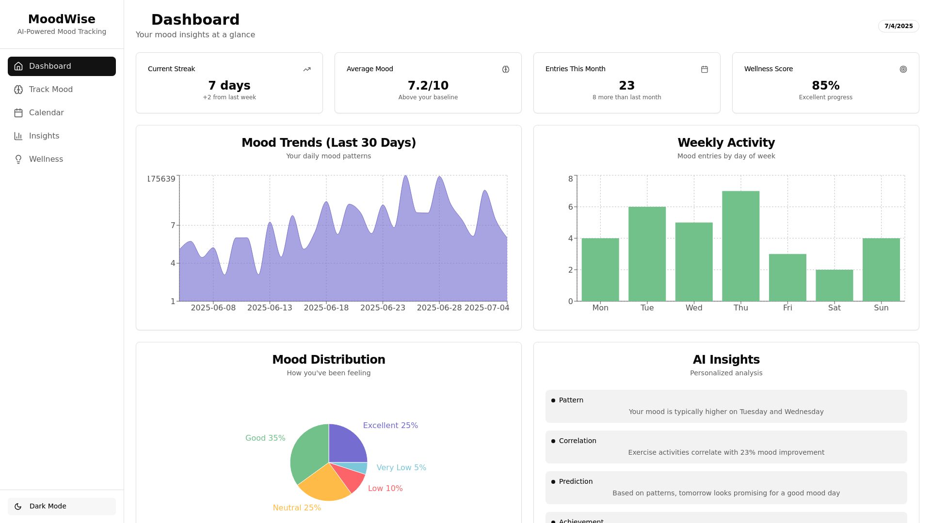 Smart Mood Insights Companion — built with Capacity
