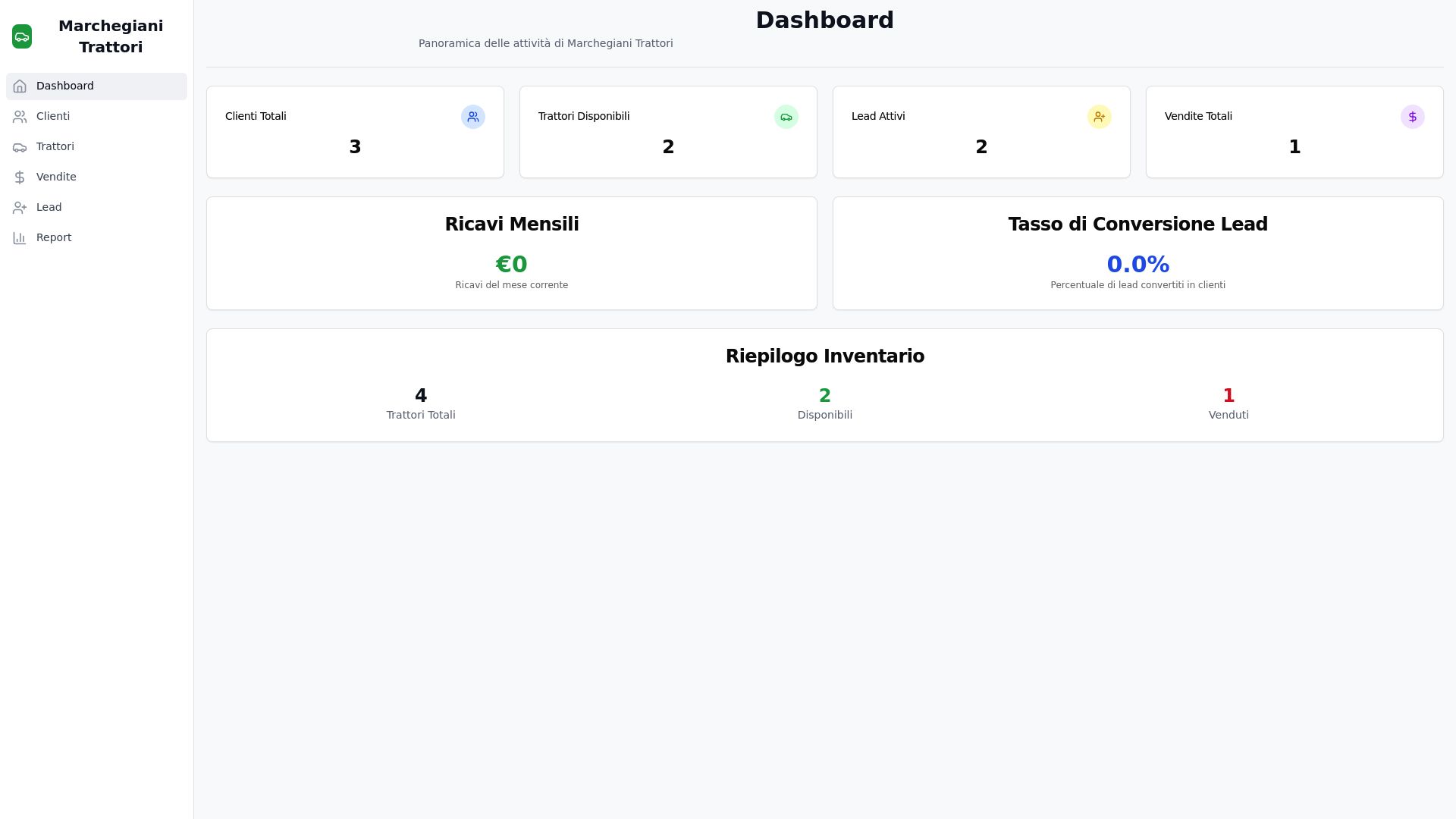 Tractor Sales Crm — built with Capacity