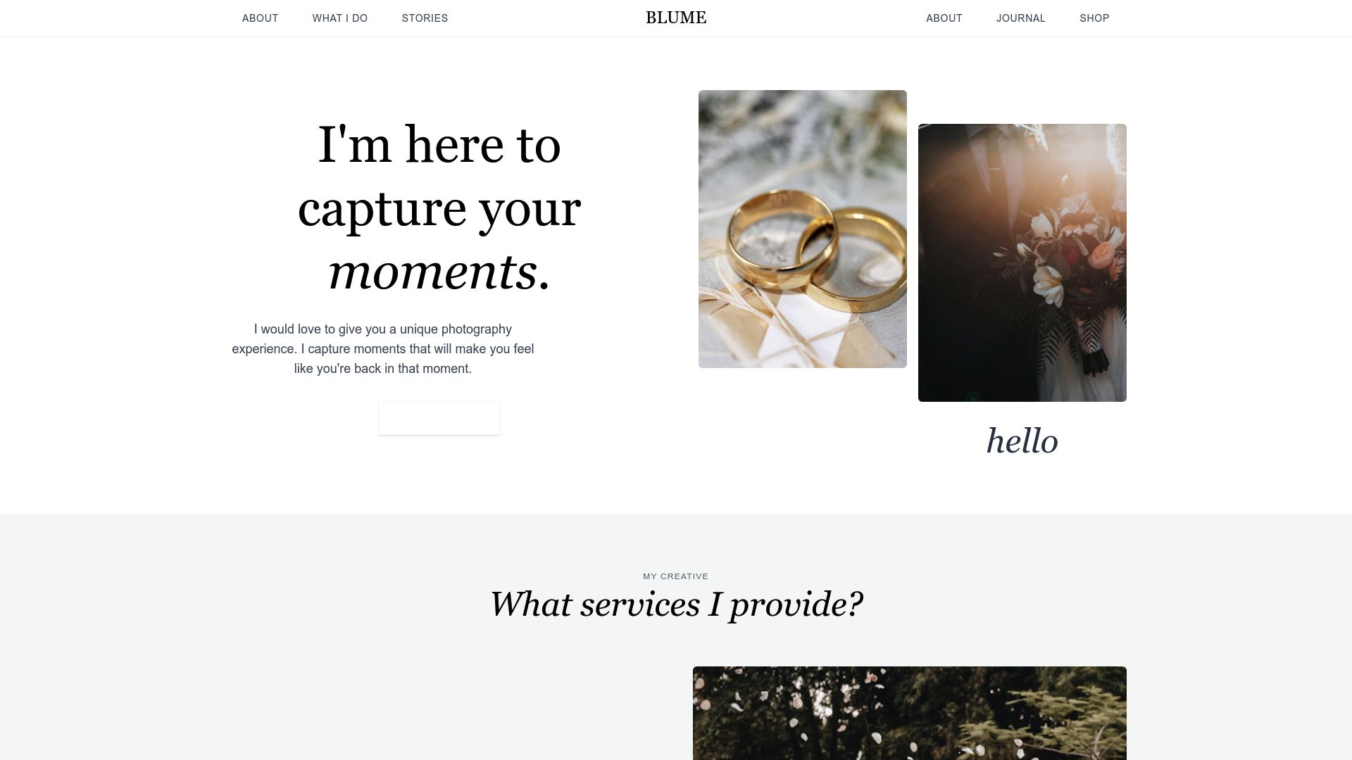 Blume Template Framer Website Clone — built with Capacity