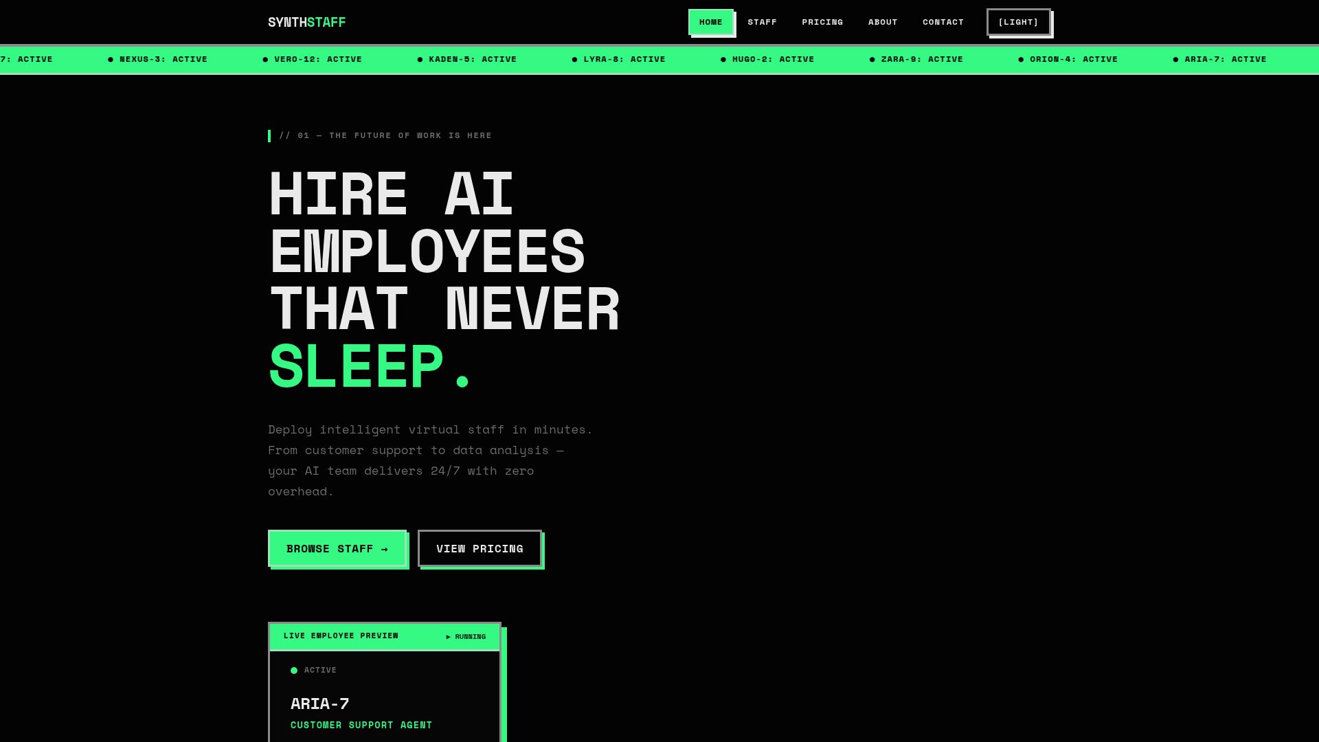 Ai Virtual Employee Marketplace — built with Capacity